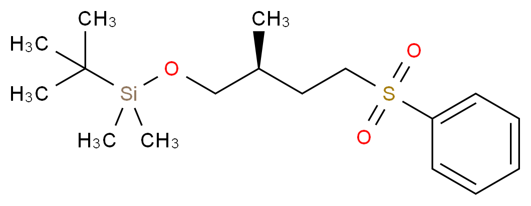 [(2S)-4-(benzenesulfonyl)-2-methylbutoxy](tert-butyl)dimethylsilane_分子结构_CAS_218613-98-0