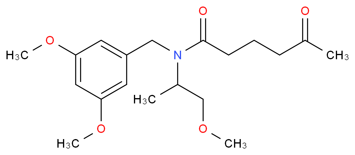N-(3,5-dimethoxybenzyl)-N-(2-methoxy-1-methylethyl)-5-oxohexanamide_分子结构_CAS_)