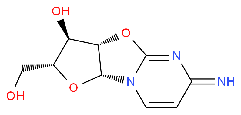 (2R,4R,5R,6S)-4-(hydroxymethyl)-10-imino-3,7-dioxa-1,9-diazatricyclo[6.4.0.0^{2,6}]dodeca-8,11-dien-5-ol_分子结构_CAS_31698-14-3