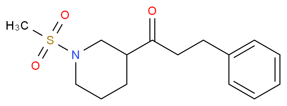1-[1-(methylsulfonyl)-3-piperidinyl]-3-phenyl-1-propanone_分子结构_CAS_)