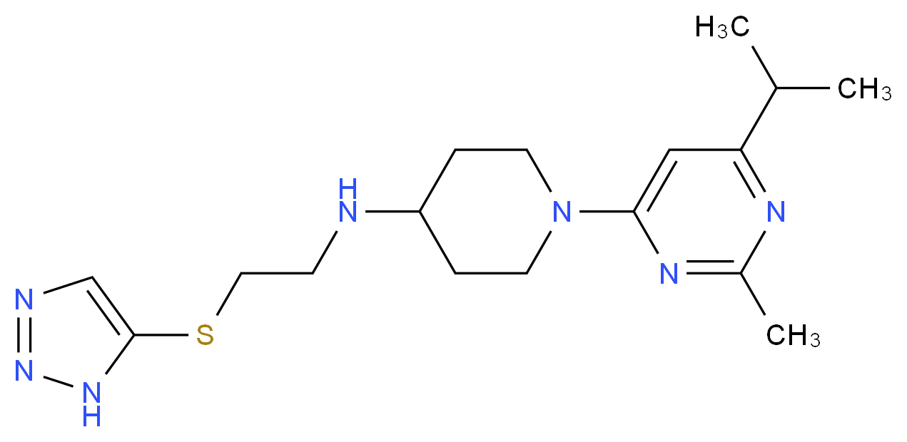 1-(6-isopropyl-2-methylpyrimidin-4-yl)-N-[2-(1H-1,2,3-triazol-5-ylthio)ethyl]piperidin-4-amine_分子结构_CAS_)