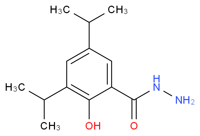 2-hydroxy-3,5-bis(propan-2-yl)benzohydrazide_分子结构_CAS_30991-43-6