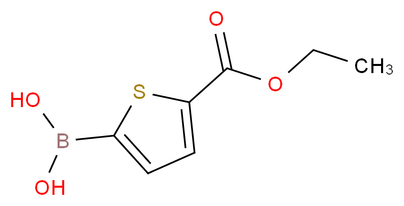 [5-(ethoxycarbonyl)thiophen-2-yl]boronic acid_分子结构_CAS_1093120-64-9