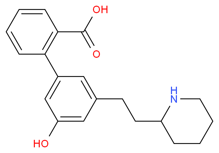 3'-hydroxy-5'-(2-piperidin-2-ylethyl)biphenyl-2-carboxylic acid_分子结构_CAS_)