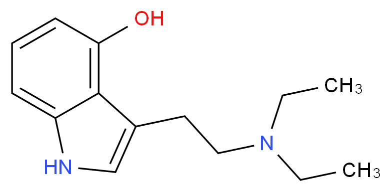 3-[2-(diethylamino)ethyl]-1H-indol-4-ol_分子结构_CAS_22204-89-3