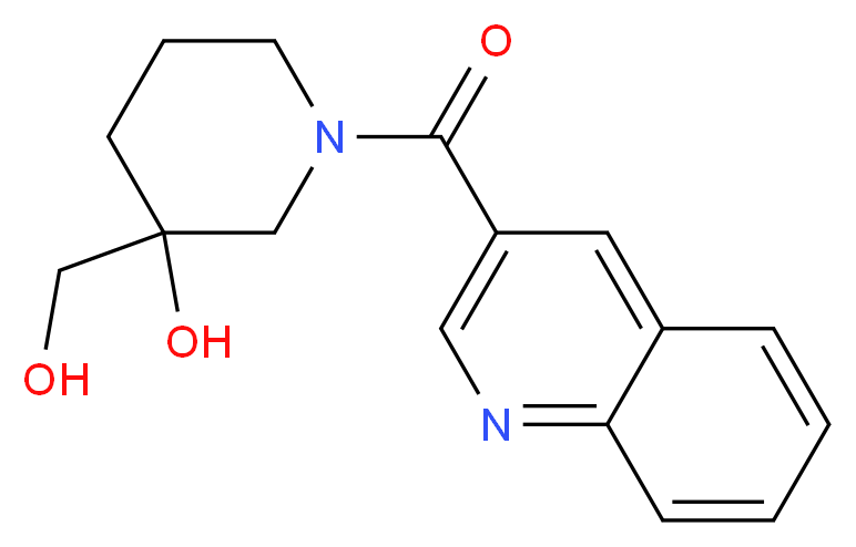3-(hydroxymethyl)-1-(3-quinolinylcarbonyl)-3-piperidinol_分子结构_CAS_)