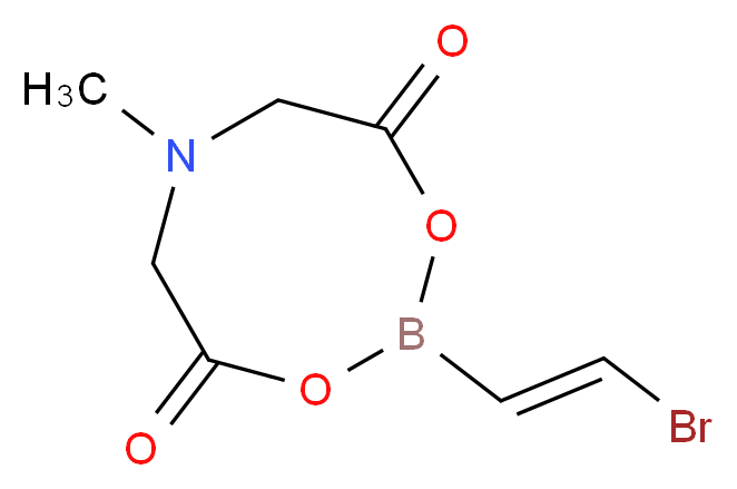 2-[(E)-2-bromoethenyl]-6-methyl-1,3,6,2-dioxazaborocane-4,8-dione_分子结构_CAS_1104636-68-1