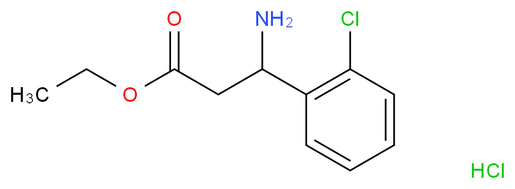 Ethyl 3-amino-3-(2-chlorophenyl)propanoate hydrochloride_分子结构_CAS_)