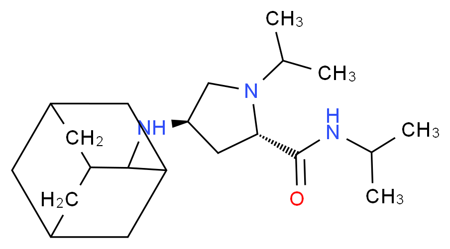 (4R)-4-(2-adamantylamino)-N,1-diisopropyl-L-prolinamide_分子结构_CAS_)