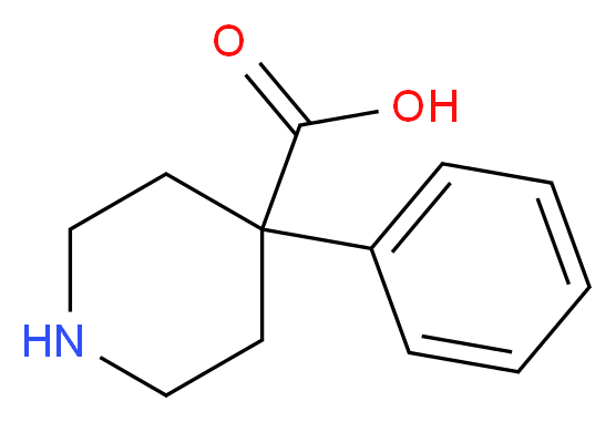 4-Phenylpiperidine-4-carboxylic acid_分子结构_CAS_3627-45-0)