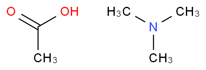 acetic acid; trimethylamine_分子结构_CAS_6850-27-7