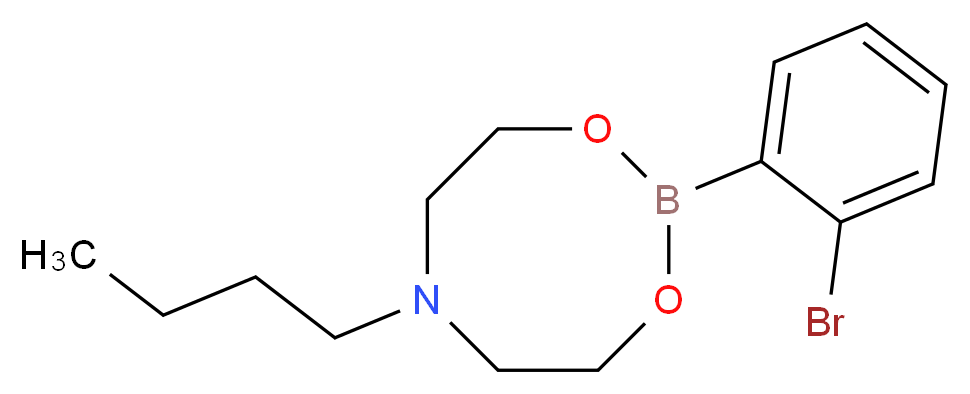 2-(2-bromophenyl)-6-butyl-1,3,6,2-dioxazaborocane_分子结构_CAS_1257641-07-8