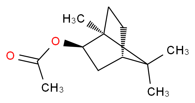 (1S,2R,4S)-1,7,7-trimethylbicyclo[2.2.1]heptan-2-yl acetate_分子结构_CAS_5655-61-8