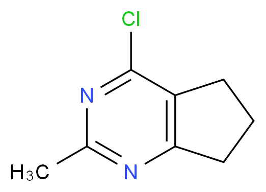 4-chloro-2-methyl-6,7-dihydro-5H-cyclopenta[d]pyrimidine_分子结构_CAS_118802-40-7)