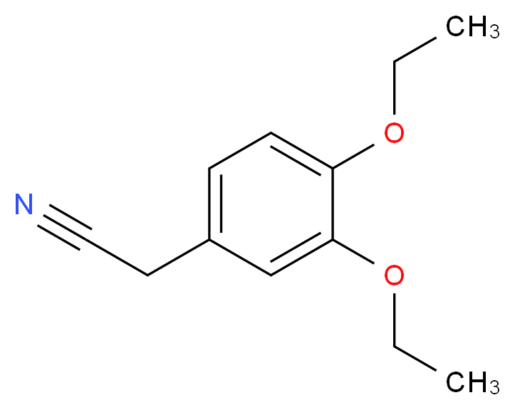 2-(3,4-diethoxyphenyl)acetonitrile_分子结构_CAS_27472-21-5