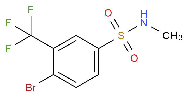 4-Bromo-N-methyl-3-(trifluoromethyl)benzenesulfonamide_分子结构_CAS_1020253-01-3)