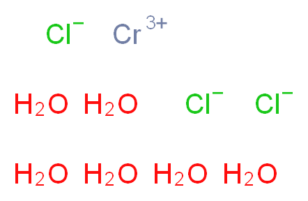 chromium(3+) ion hexahydrate trichloride_分子结构_CAS_10060-12-5