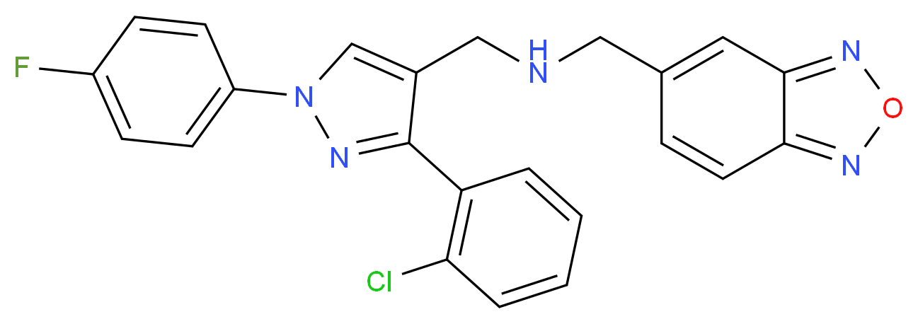 (2,1,3-benzoxadiazol-5-ylmethyl){[3-(2-chlorophenyl)-1-(4-fluorophenyl)-1H-pyrazol-4-yl]methyl}amine_分子结构_CAS_)