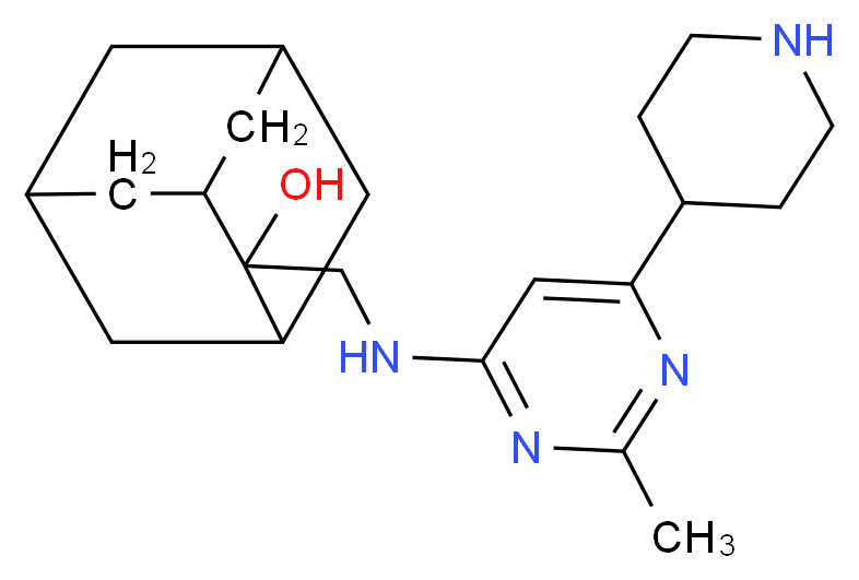2-{[(2-methyl-6-piperidin-4-ylpyrimidin-4-yl)amino]methyl}adamantan-2-ol_分子结构_CAS_)