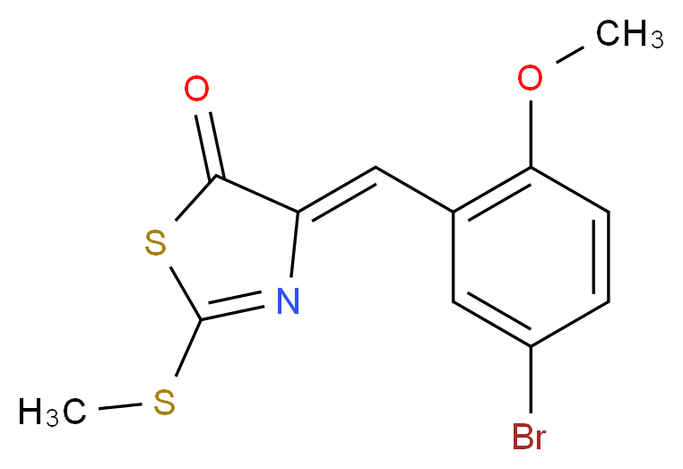 (4Z)-4-(5-bromo-2-methoxybenzylidene)-2-(methylthio)-1,3-thiazol-5(4H)-one_分子结构_CAS_430459-57-7)