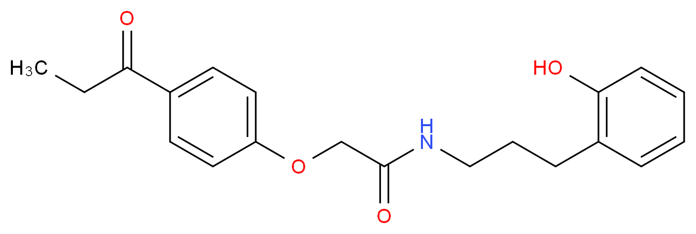 N-[3-(2-hydroxyphenyl)propyl]-2-(4-propionylphenoxy)acetamide_分子结构_CAS_)