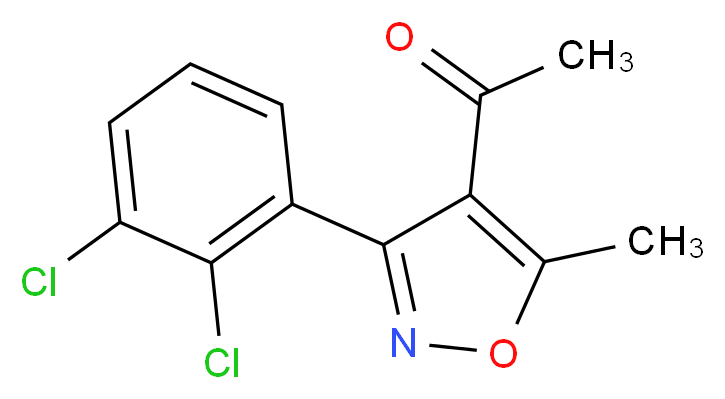 1-[3-(2,3-dichlorophenyl)-5-methyl-1,2-oxazol-4-yl]ethan-1-one_分子结构_CAS_266679-19-0