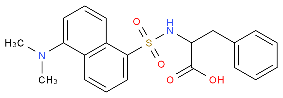 2-[5-(dimethylamino)naphthalene-1-sulfonamido]-3-phenylpropanoic acid_分子结构_CAS_42808-06-0