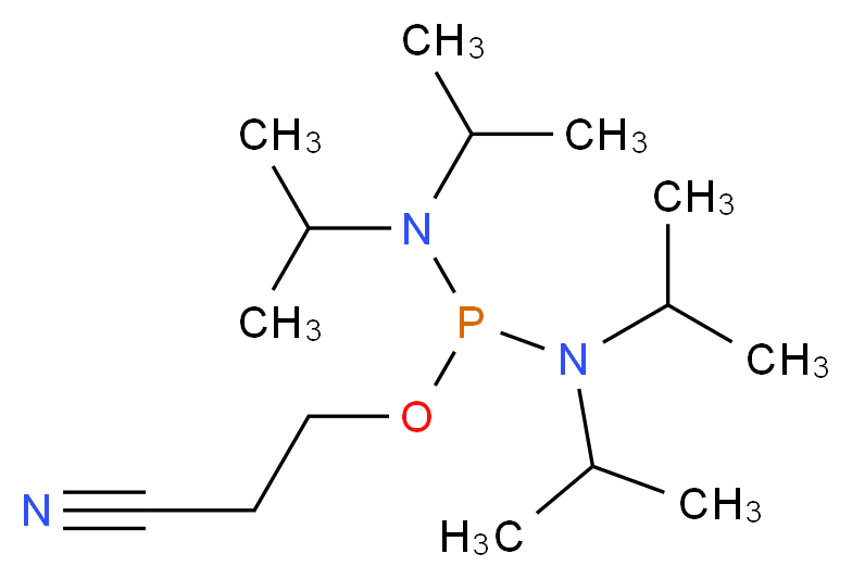 2-氰乙基N,N,N′,N′-四异丙基亚磷酰二胺_分子结构_CAS_102691-36-1)