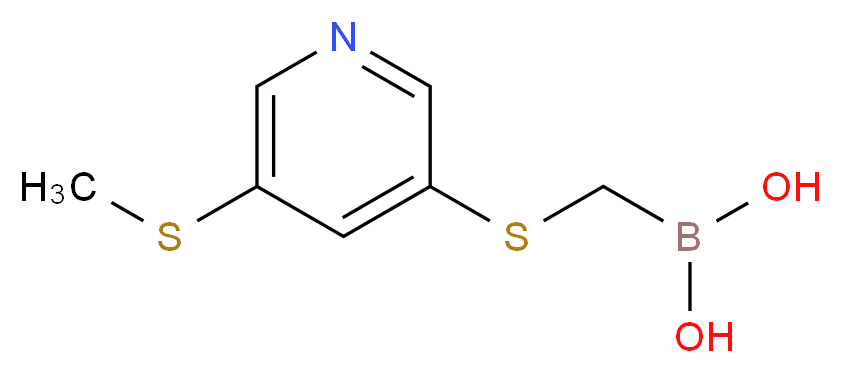 ({[5-(methylsulfanyl)pyridin-3-yl]sulfanyl}methyl)boronic acid_分子结构_CAS_913835-66-2