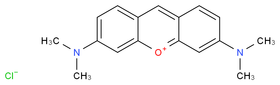 3,6-bis(dimethylamino)-10$l^{4}-xanthen-10-ylium chloride_分子结构_CAS_92-32-0