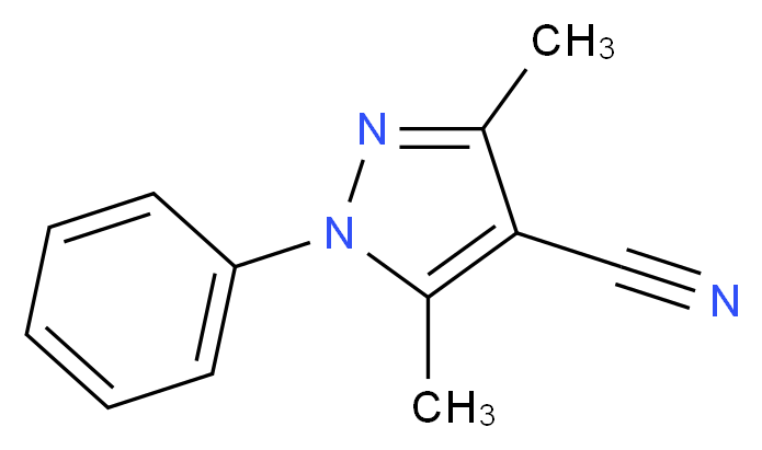 3,5-dimethyl-1-phenyl-1H-pyrazole-4-carbonitrile_分子结构_CAS_23198-55-2)