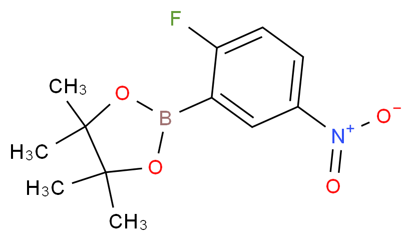 2-(2-fluoro-5-nitrophenyl)-4,4,5,5-tetramethyl-1,3,2-dioxaborolane_分子结构_CAS_425378-68-3