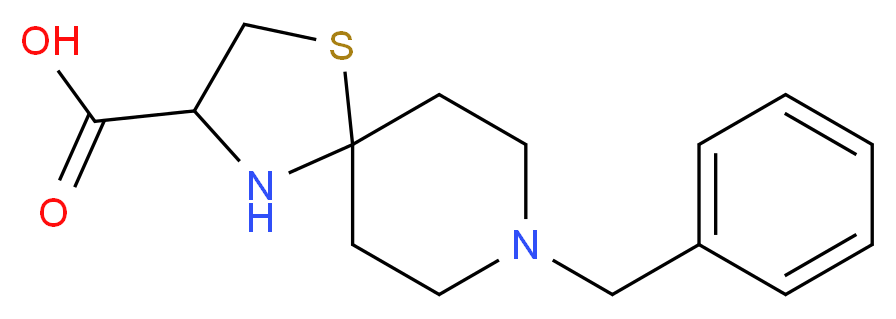 8-Benzyl-1-thia-4,8-diazaspiro[4.5]decane-3-carboxylic acid_分子结构_CAS_55944-38-2)