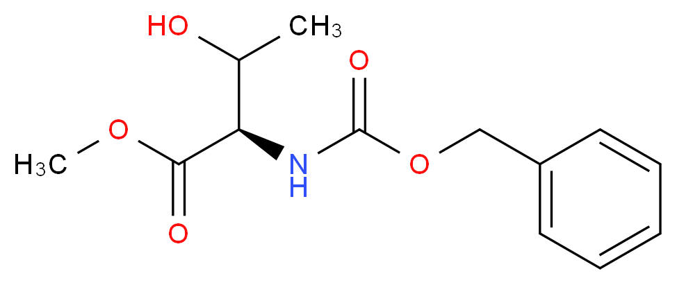 methyl (2R)-2-{[(benzyloxy)carbonyl]amino}-3-hydroxybutanoate_分子结构_CAS_57224-63-2