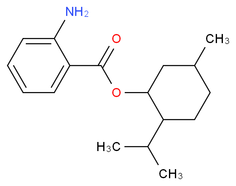 5-methyl-2-(propan-2-yl)cyclohexyl 2-aminobenzoate_分子结构_CAS_134-09-8