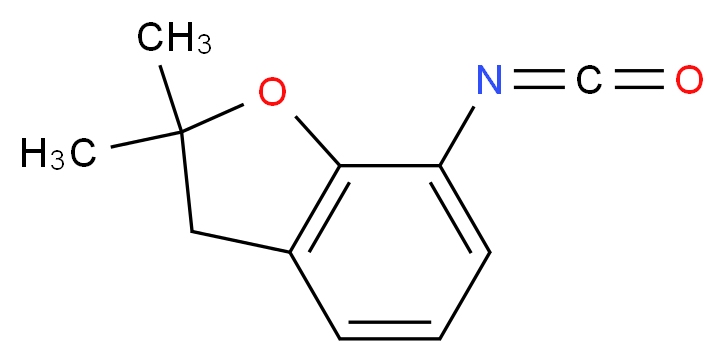 2,2-dimethyl-2,3-dihydro-1-benzofuran-7-yl isocyanate_分子结构_CAS_87254-55-5)