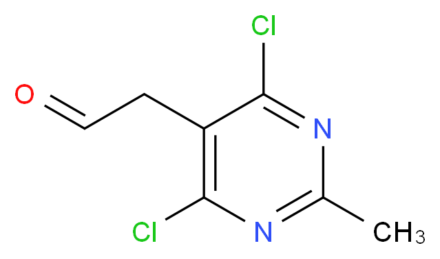 2-(4,6-Dichloro-2-methylpyrimidin-5-yl)-acetaldehyde_分子结构_CAS_)