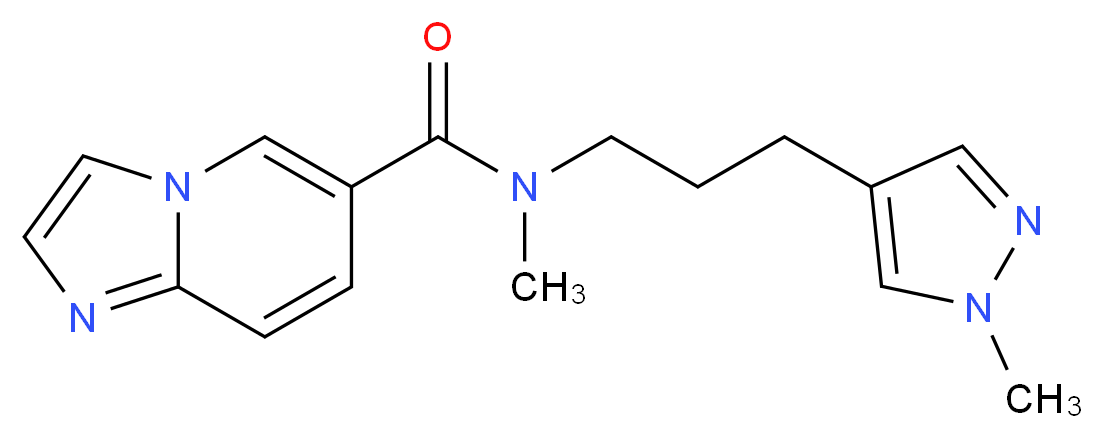 N-methyl-N-[3-(1-methyl-1H-pyrazol-4-yl)propyl]imidazo[1,2-a]pyridine-6-carboxamide_分子结构_CAS_)