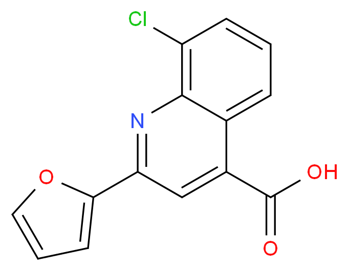 8-Chloro-2-(2-furyl)quinoline-4-carboxylic acid_分子结构_CAS_52413-55-5)