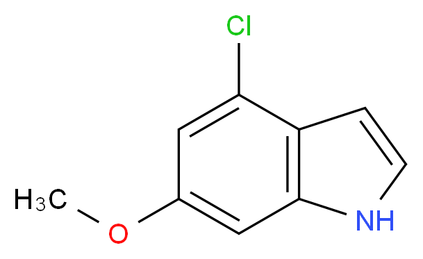 4-chloro-6-methoxy-1H-indole_分子结构_CAS_93490-31-4