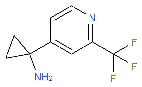 1-[2-(trifluoromethyl)pyridin-4-yl]cyclopropan-1-amine_分子结构_CAS_1060810-99-2