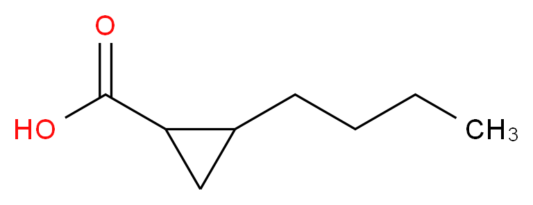 2-butylcyclopropane-1-carboxylic acid_分子结构_CAS_13536-04-4