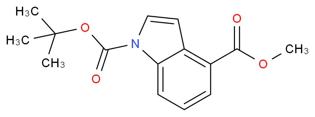 1-tert-butyl 4-methyl 1H-indole-1,4-dicarboxylate_分子结构_CAS_220499-11-6