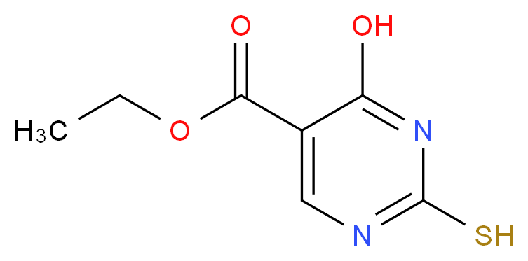 ethyl 4-hydroxy-2-sulfanylpyrimidine-5-carboxylate_分子结构_CAS_38026-46-9