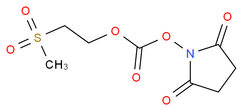 2-(甲磺酰)乙基 N-琥珀酰亚胺基碳酸酯_分子结构_CAS_57903-15-8)