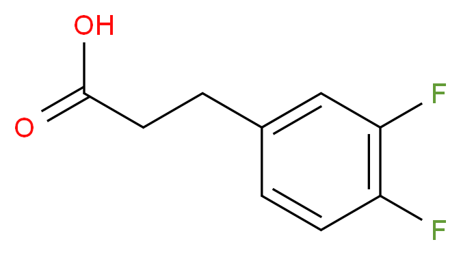 3-(3,4-二氟苯基)丙酸_分子结构_CAS_161712-75-0)