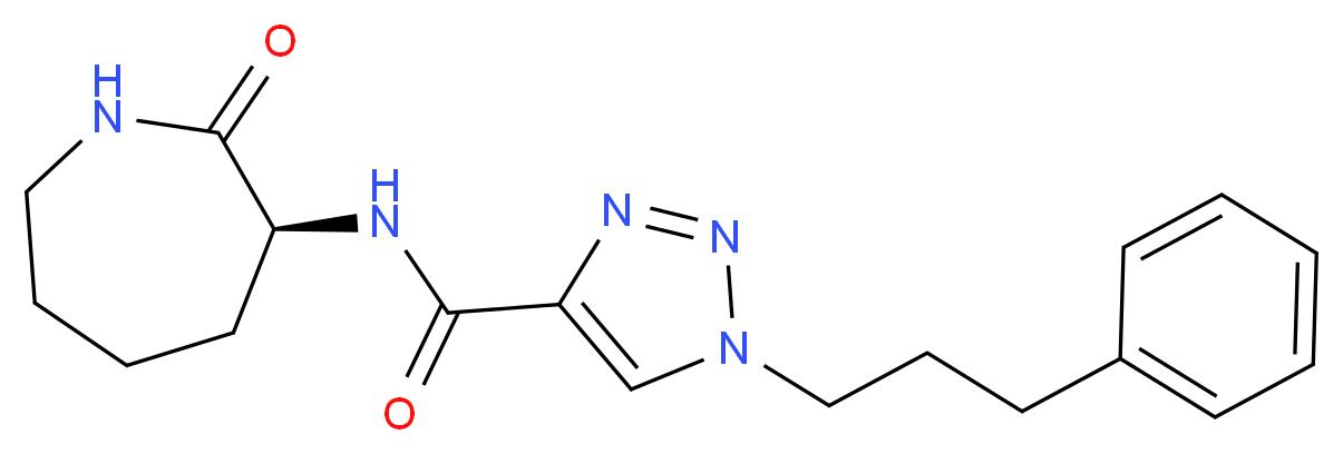 N-[(3S)-2-oxo-3-azepanyl]-1-(3-phenylpropyl)-1H-1,2,3-triazole-4-carboxamide_分子结构_CAS_)