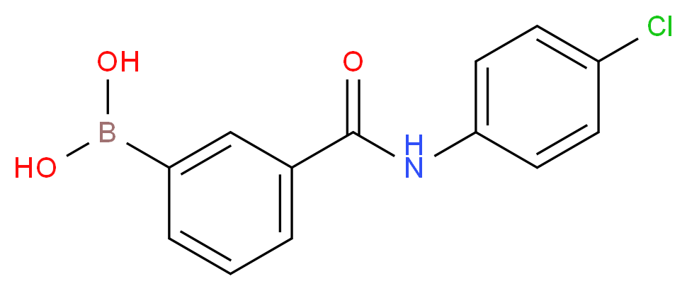 {3-[(4-chlorophenyl)carbamoyl]phenyl}boronic acid_分子结构_CAS_874288-31-0