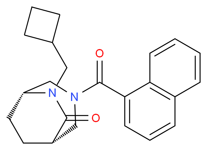 (1S*,5R*)-6-(cyclobutylmethyl)-3-(1-naphthoyl)-3,6-diazabicyclo[3.2.2]nonan-7-one_分子结构_CAS_)