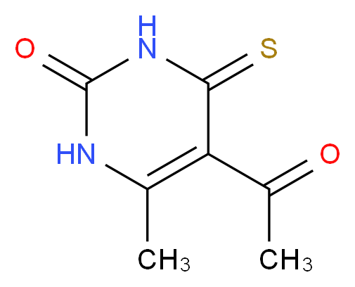 5-acetyl-6-methyl-4-thioxo-3,4-dihydropyrimidin-2(1H)-one_分子结构_CAS_90151-12-5)